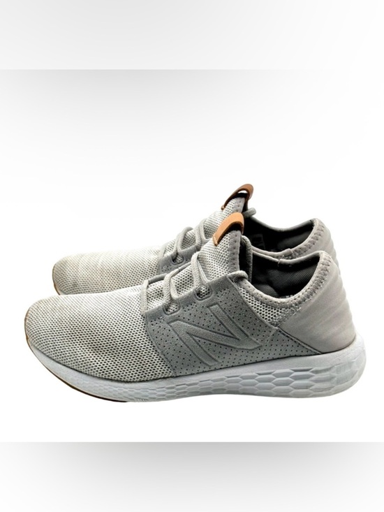 New Balance Shoes - New Balance Light Grey Knit Lace-Up Sneakers